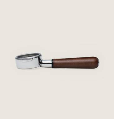 Quick Mill Stainless steel bottomless Wooden portafilter 1